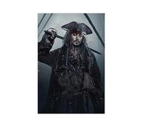 Pirates of The Caribbean Dead Men Tell No Tales Jack Sparrow Poster Canvas Poster Bedroom Decor Sports Landscape Office Room Decor Gift,Canvas Poster Wall Art Decor Print Picture Paintings for Living