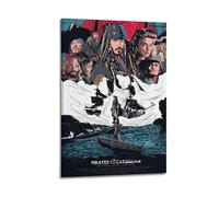 Pirates of The Caribbean Movie Poster Poster Decorative Painting Canvas Wall Posters And Art Picture Print Modern Family Bedroom Decor Posters 24x36inch(60x90cm)