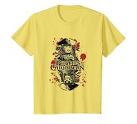 Pirates Of The Carribean Jack Sparrow Splatter T-Shirt, Youth, Lemon Yellow, Medium