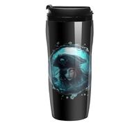 Pirates One Eyed Mermaid Coffee Tumbler Travel Mug Insulated Cute Tea Cup with Lid Reusable Cafe for Hot/Ice Drinks 350ml