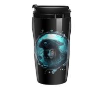 Pirates One Eyed Mermaid Coffee Tumbler Travel Mug Insulated Cute Tea Cup with Lid Reusable Cafe for Hot/Ice Drinks 250ml