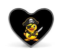 Pirates Rubber Duck Heart Metal Brooches 1 Inch Decorative Badges Exquisite Decorations Pins for Clothing