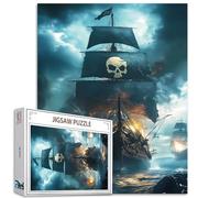 Pirates Sailboats Jigsaw Puzzle 1000 Pieces for Adult Sea Voyage Puzzles for Challenging Family Activity Games DIY Handwork Easy Puzzle Home Wall Decoration Unique Gifts