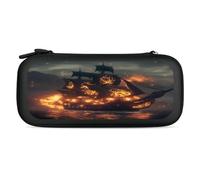 Pirates-Ship Storage Bag Compatible with Switch Portable Carrying Case Protector Bags with 15 Games Accessories