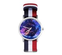 Pirates-Ship Thunder Ocean Casual Nylon Braided Strap Watch Unisex Non-Scale Wristwatch Easy Read Analog Watches