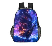Pirates-ship Thunder Ocean Funny Clear Backpack Waterproof Transparent Bag See Through Rucksack with Adjustable Straps
