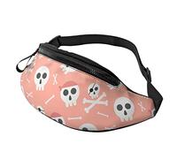 Pirates Skull Casual Fanny Pack Men Women Waist Bag with Adjustable Strap Earphone Hole for Outdoor Sports Running Traveling Hiking Camping Cycling
