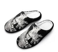 Pirates Skull Compass Men's House Slippers Indoor Outdoor Slip On Shoes with Rubber Sole 9-10(42-43)