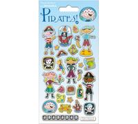Pirates Sparkly Reusable Stickers | Perfect for Craft Activities for Children and Adults | Reusable on Non-Porous Surfaces