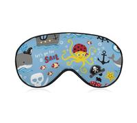 Pirates Theme Sleep Eye Mask Sleeping Light Blocking Cover Night Blindfold for Travel Nap