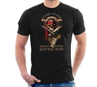 Pirates Time Flies When Youre Having Rum Men's T-Shirt Black