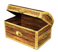 PIRATES TREASURE CHEST 20CM CARDBOARD - PARTY DECORATION