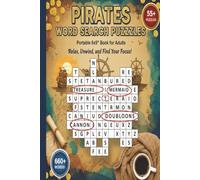 Pirates Word Search Puzzles: Portable 6x9" Book for Adults: 55+ Fun & Challenging Puzzles with 660+ Words!