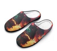 Pirates1 Ship Ocean Fantasy Funny Men's Cotton Slippers Soft Non-Slip Rubber Sole House Slipper Indoor Outdoor