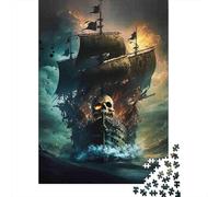 PirateVessel Jigsaw Puzzle 1000 Pieces Recycled Paper for Adults BattleAtSeaPuzzle Fun And Challenging Home Activity Great Gift Idea for Festivals 38x26cm/1000pcs