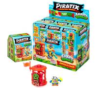 PIRATIX ADVENTURE WORLD Crazy Jungle Series - 12 Jungle Cages. Each Box Contains 1 Surprise Jungle Cage, 1 Surprise Piratix, 1 Accessory, 1 Flag and 1 Treasure