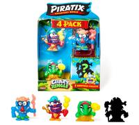 PIRATIX, ADVENTURE WORLD Crazy Jungle Series - 4 pack Includes 4 Piratix: 1 'Neon effect', 1 surprise, and 4 ‘neon’ accessories, Pack 5 out of 6