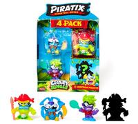 PIRATIX, ADVENTURE WORLD Crazy Jungle Series - 4 pack Includes 4 Piratix: 1 'Neon effect', 1 surprise, and 4 ‘neon’ accessories, Pack 4 out of 6