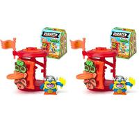 PIRATIX ADVENTURE WORLD Crazy Jungle Series - Jungle Cages. Each Box Contains 1 Surprise Jungle Cage, 1 Surprise Piratix, 1 Accessory, 1 Flag and 1 Treasure. Random models (Pack of 2)