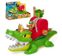 PIRATIX King Croc - Articulated crocodile that captures Piratix and carries a treasure chest. Contains 1 crocodile, 3 treasure coins, 1 exclusive Piratix and 1 accessory, Green