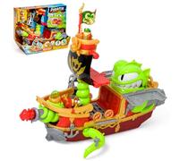 PIRATIX Kraken Ship-Piratix Pirate Ship.Contains 1 Kraken Ship,2 Piratix & exclusive accessories,1 cannon shell,1 exclusive treasure,6 golden treasures,1 exclusive flag,1 sword,1 anchor and 1 prison