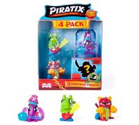 PIRATIX Shark Treasure Series- 4 Pack. Includes 4 Piratix (1 “crystal” and 1 surprise) and 4 “crystal” accessories. Pack 6 out of 6