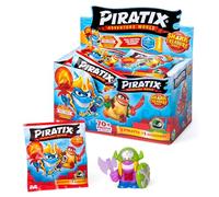 PIRATIX Shark Treasure Series - Box of 24 surprise envelopes with collectible pirate figures from the Shark Treasure Series. Each envelope contains 1 surprise Piratix and 1 crystal effect accessory
