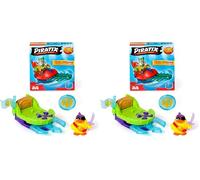 PIRATIX Shark Treasure Series-Sea Speeder.Single-seater boat.Contains Sea Speeder ship,Piratix surprise,1 crystal accessory,1 treasure, 1 flag (Pack of 2)
