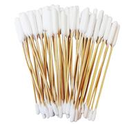 Pirbright Pet Company Extra Large 15cm Pet Dog Cotton Bud Ear Cleaner Long Bamboo Cotton Buds For Cleaning Animals Ears (50 Pack Double End Ear Buds)