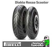 Pirelli Diablo Rosso Sc 47p Tl Scooter Front Tire Black 110 / 70 / R12