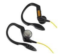 Pirelli Ear Clip Sports Headphones Bass Pipe Design 3.5mm Stereo Jack 15mm Unit, Black / Yellow