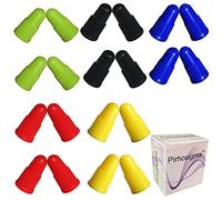 Pirhosigma 4 PC x 5 Colors Valve Cap Dust Covers for MTB Bike Bicycle Road Racing Coloured Plastic (Total 10 pcs)