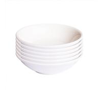 Pirhosigma 6 pcs Round 7mm Porcelain Soy Sauce Dish Ceramic Dip Dipping Bowls White Palette for Dinner Baking BBQ and Cooking
