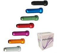 Pirhosigma Cable End Crimps 1.8 mm Alloy Road Mountain Bicycle Bike Brake Tips Shifter 10 PCs For Each Color OF (Total 70 PCs) Red Black Gold Silver Green Blue Purple