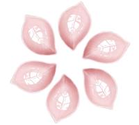 Pirhosigma Pink Snack Porcelain Dish Bowls Ceramic Leaf Shaped Sugar Fruit Mixing Candy Servers Soy Sauce Dip Dipping Bowls 2.01 oz for Dinner Baking BBQ and Cooking