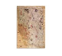 Piri Reis Map, Ottoman Empire Map, Vintage Map, Large Wall Map, Antique World Map, Old Map Print, Bl 20x30inch(50x75cm)