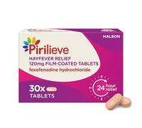 Pirilieve Hayfever Tablets, Prescription Strength 120mg Fexofenadine, 30ct