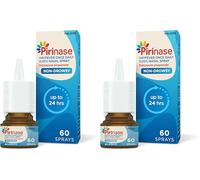 Pirinase Nasal Spray, Hayfever Relief for Adults, Once a Day Dose for Blocked Nose Relief, 60 Sprays (Pack of 2)
