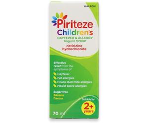 Piriteze 2+ Children's Hayfever & Allergy 1mg/ml Syrup 70ml