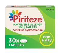Piriteze Hayfever & Allergy Antihistamine Tablets, Allergy Relief, Cetirizine, 30s