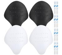 Piriuuo 2 Pairs Shoe Creases Protector, Shoe Toe Protectors Crease Protectors for Sneakers Soft Shoes Trees for Sports Shoes Inserts for Men and Women (Black & White)
