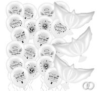 Piriuuo 23 Pc Memorial Balloons Set - Release in Sky with 3 Pc Dove Balloons - Funeral Condolence Decorations
