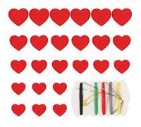 Piriuuo 24 Pcs Red Heart Iron on Patches, Iron On Patch for Clothes Sew on Heart Embroidered Patches Cute Heart Patch Ironable Patches Applique Patch for Clothes, Hats, Jackets, Backpacks, 4 Sizes