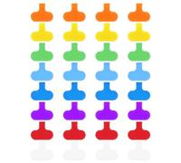 Piriuuo 32 Pcs Cable Labels, Multi-Color Labels for Charging Cables Electric Cable Labels Cable Labels Tags Write on Cable Identification Tags Cable Tags for Computers Cable Management