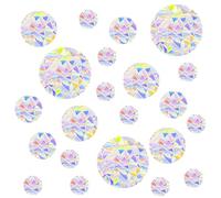 Piriuuo 36 Pcs Circle Window Decals to Bird Strikes, Window Stickers for Birds Anti-Collision Bird Windows Strike Prevention Non Adhesive Vinyl Rainbow Windows Cling to Save Birds from Glass Strikes