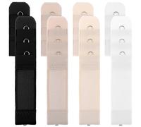 Piriuuo 8 Pcs Women Bra Extender, Bra Strap Extender Elastic Bra Band Extender Elastic Bra Extender 1 Hook 3 Rows Soft and Comfort Bra Extension for All Common Bra Models