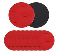 Piriuuo 9 Pcs Bowling Ball Sanding Pads Grit 180-3000, Aluminium Oxide, Sandpaper, Red + Brown, Plastic Compatible, Bowling Ball Accessories