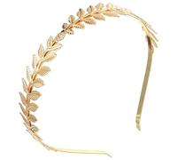 Piriuuo Gold Leaf Headband, Romantic Golden Headpiece Gold Leaf Greek Crown-Golden Greeks Goddess Headpiece Greeks Goddess Accessories for Women Girls Bridesmaid Bride (Graceful Style)