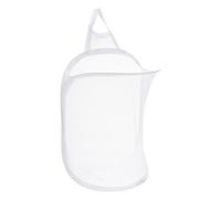 Piriuuo Hanging Laundry Bag, Space-Saving Hanging Laundry Hamper-Collapsible Laundrys Hamper Portable Mesh Laundrys Bag for Hotel University Dormitory (White, Nylon)