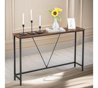Rafaelo Mobilia 120CM Wide Industrial Console Hallway Table Brown